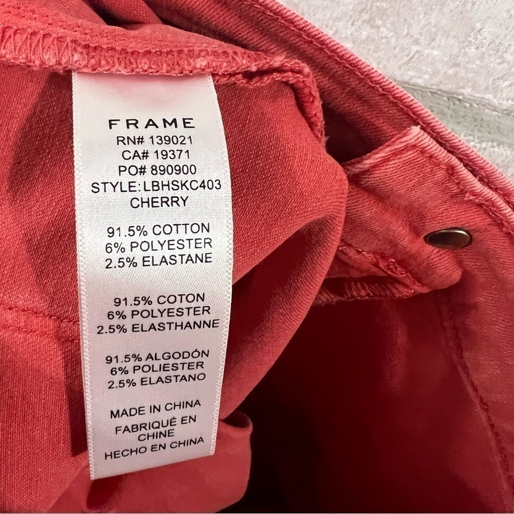 Frame Denim LeBardot Skinny Ankle Jeans in Cherry Size 26 - Picture 10 of 10